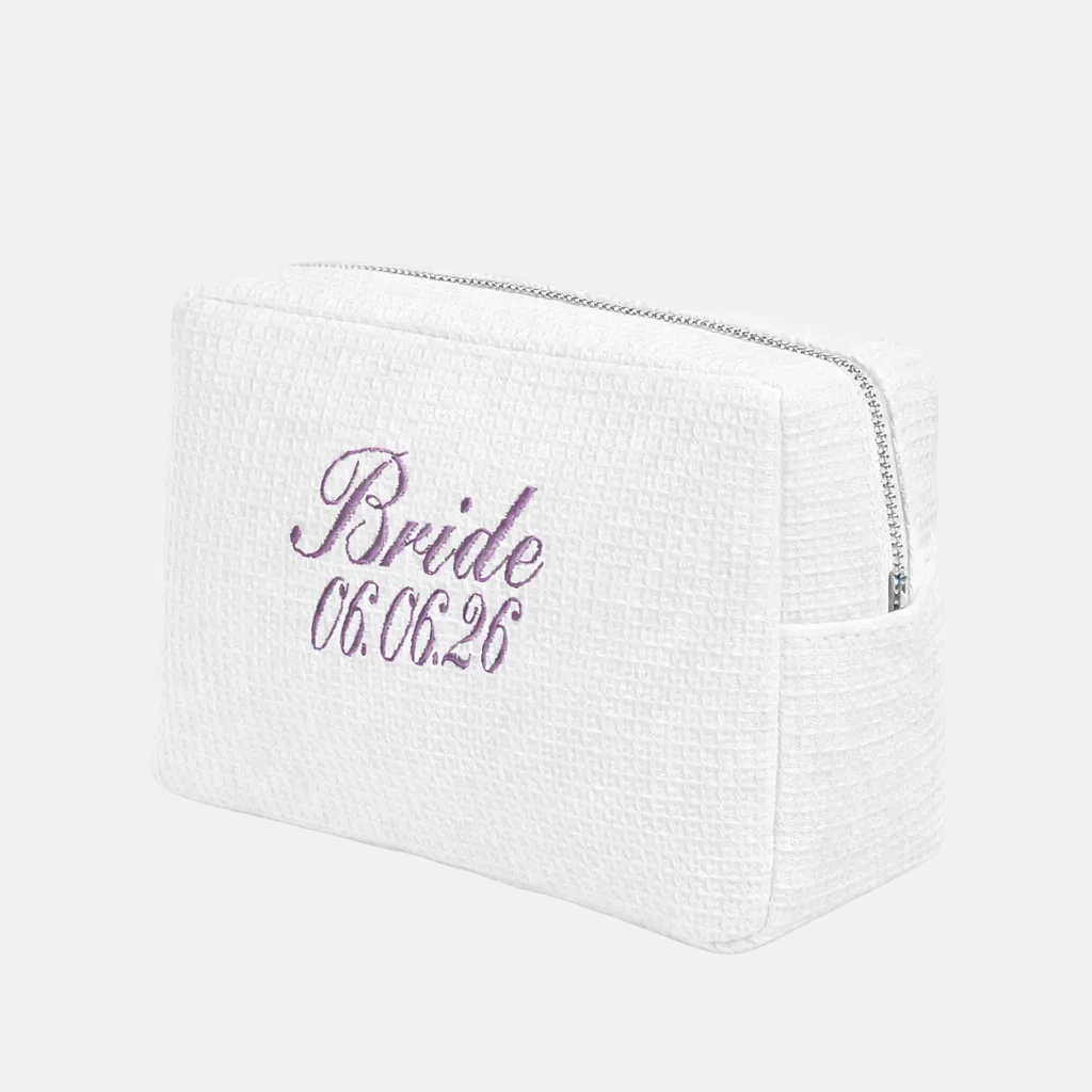 Waffle washbag - White
