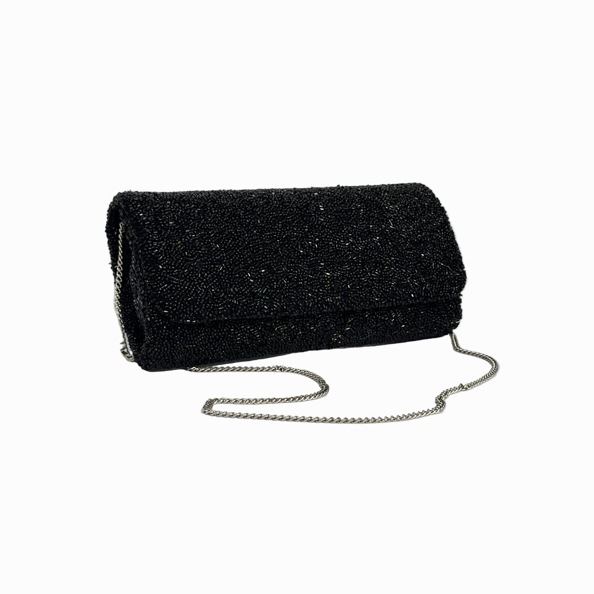 The Black Beaded Clutch