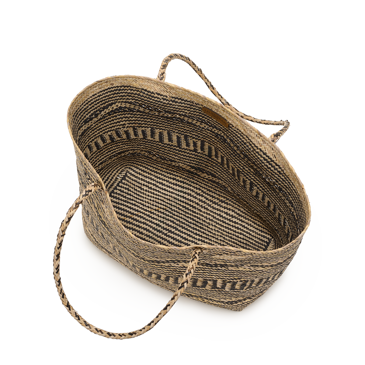 The Patterned Straw Beach Tote