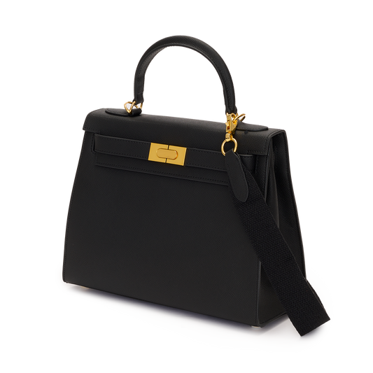 Supersize Evie Leather Bag Black