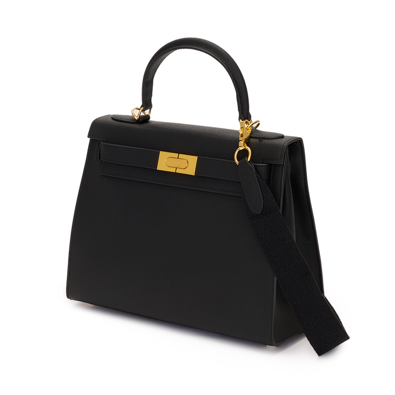 Supersize Evie Leather Bag Black