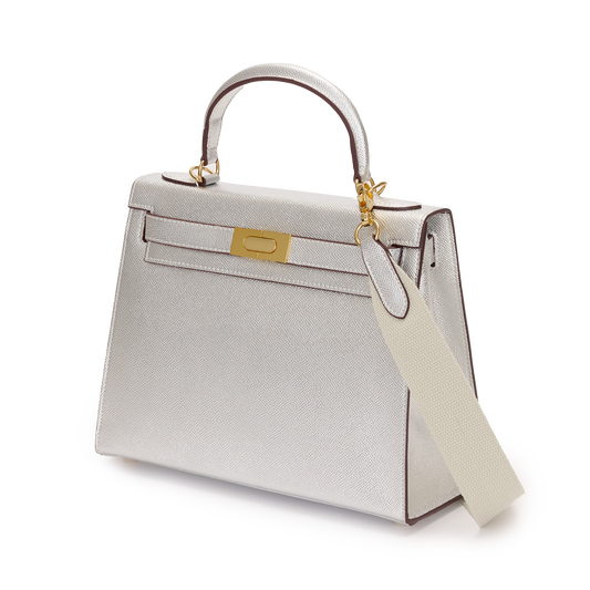 Supersize Evie Leather Bag Limited Silver