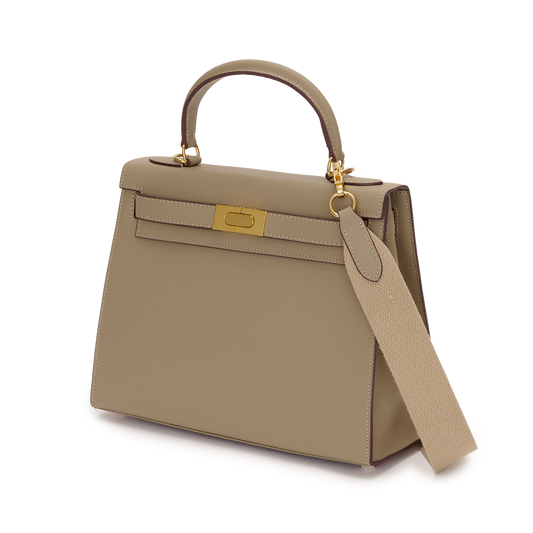 Supersize Evie Leather Bag Khaki