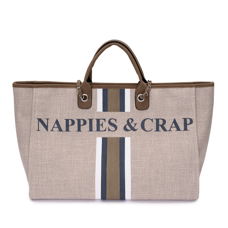The Lily Canvas Weekender Jumbo Beige Nappies and Crap