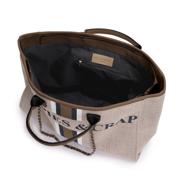 The Lily Canvas Weekender Jumbo Beige Nappies and Crap