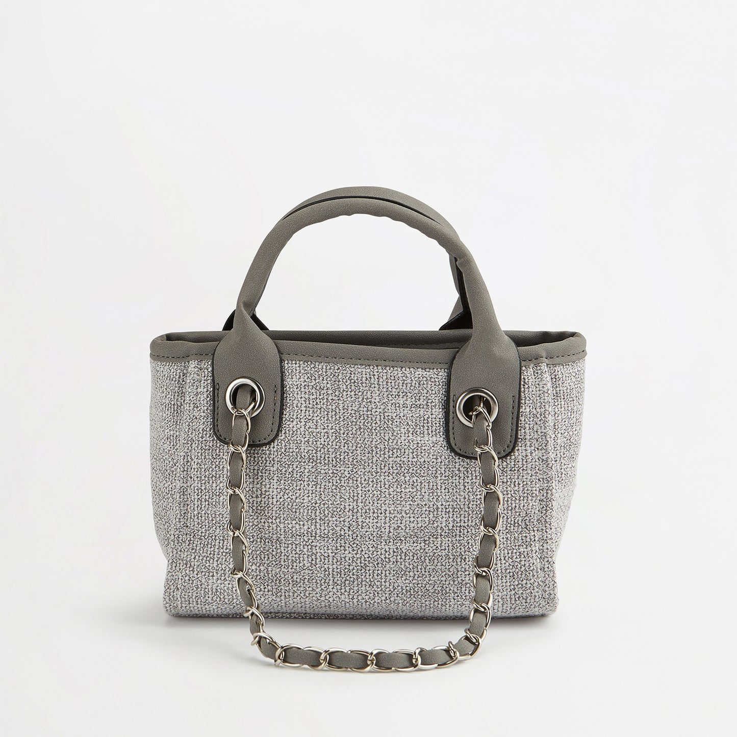 The Lily Canvas Tote - French Grey - Mini