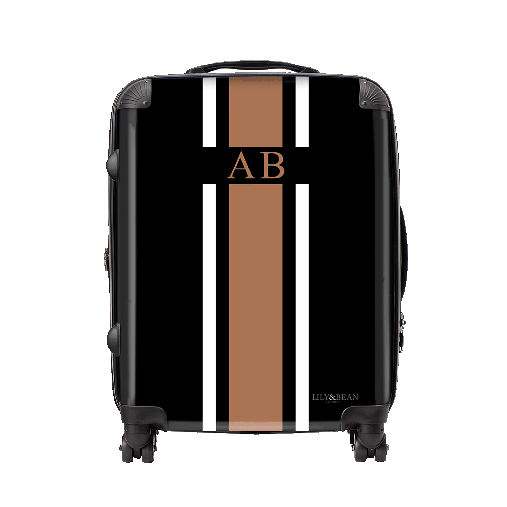 Hardshell Luggage - Black & Tan