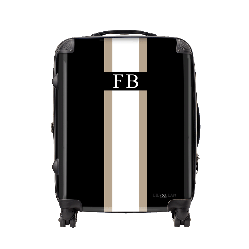Hardshell Luggage - Black & Taupe