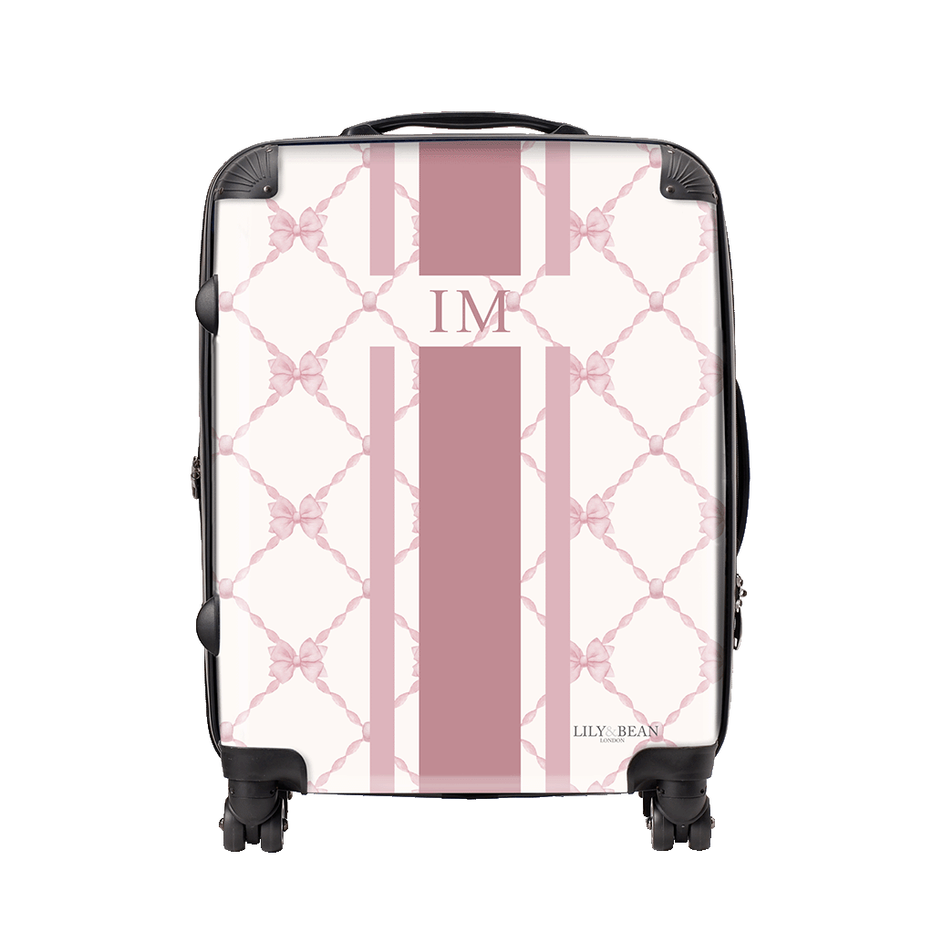 Bow Hardshell Luggage - Pink