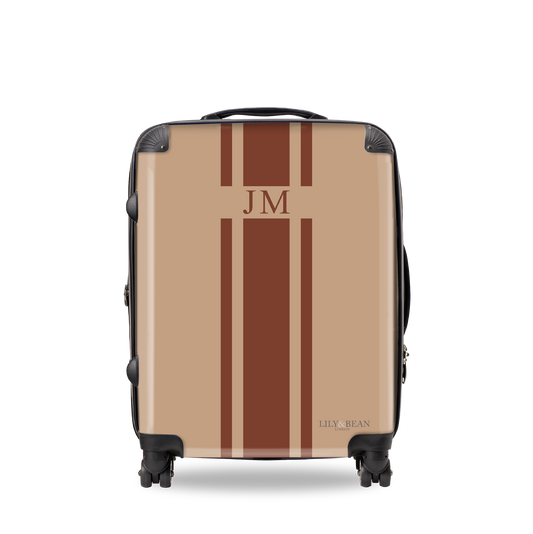 Biscuit with Tan Hard Shell Luggage All Sizes