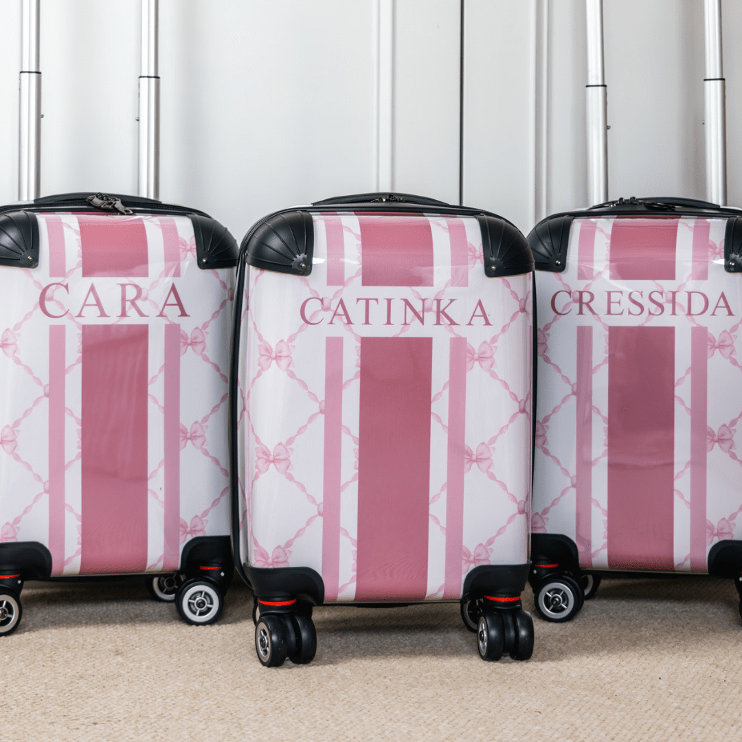 Bow Hardshell Luggage - Pink_