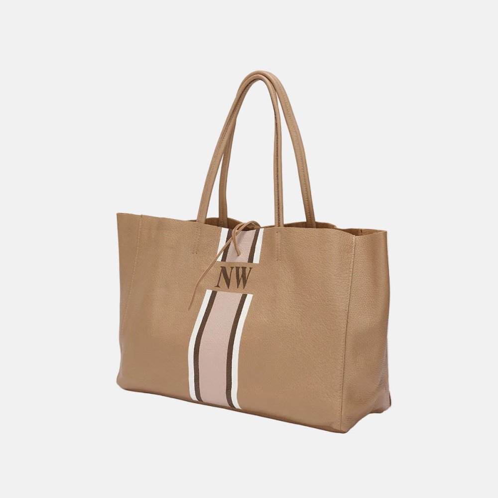 Egerton Italian Leather Shopper - Nude