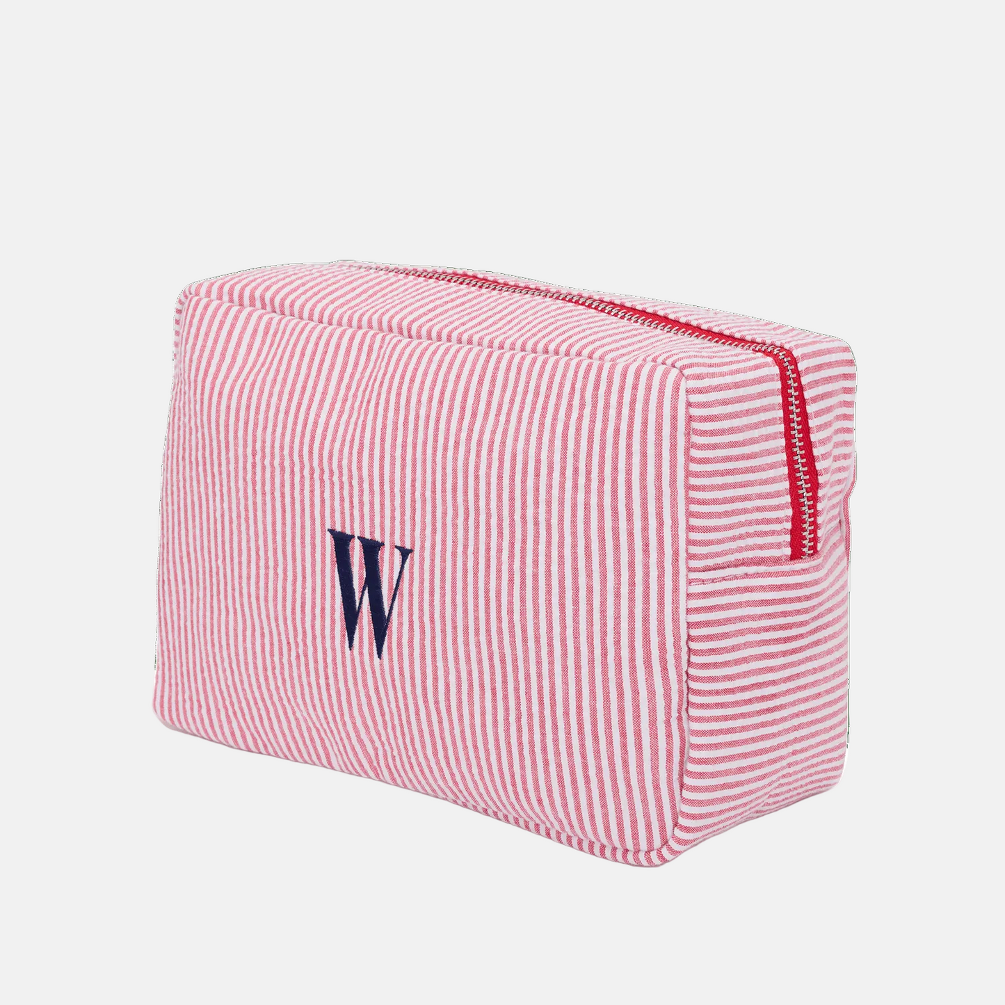 Striped washbag - Red & White_