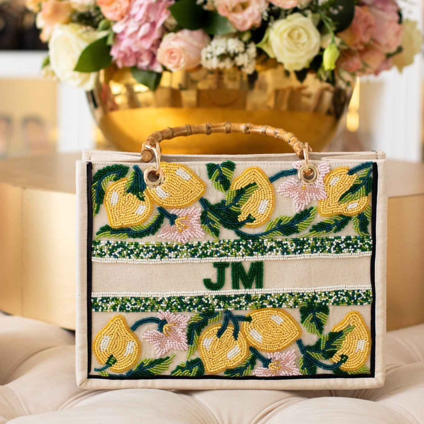 The Juliana Citron Beaded Tote LAST CHANCE_bags