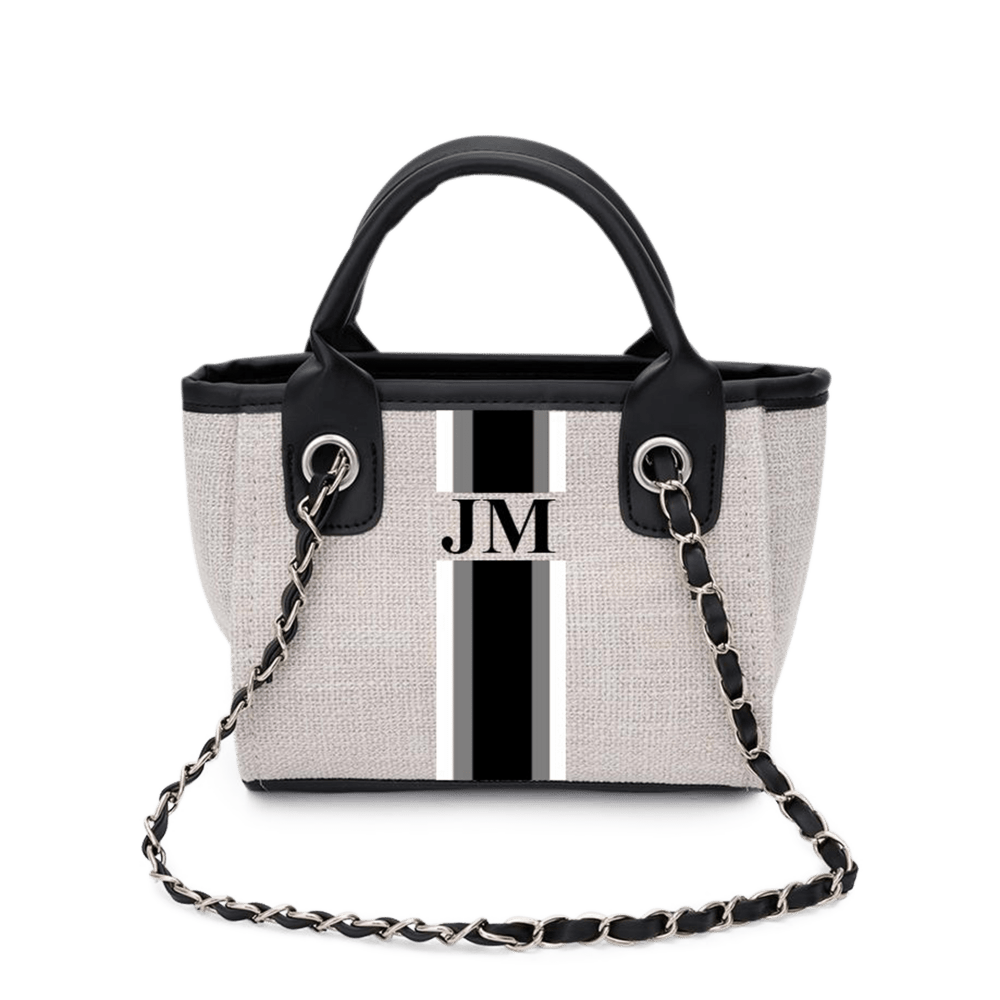 The Lily Canvas Tote - Washed Grey - Mini Personalised_