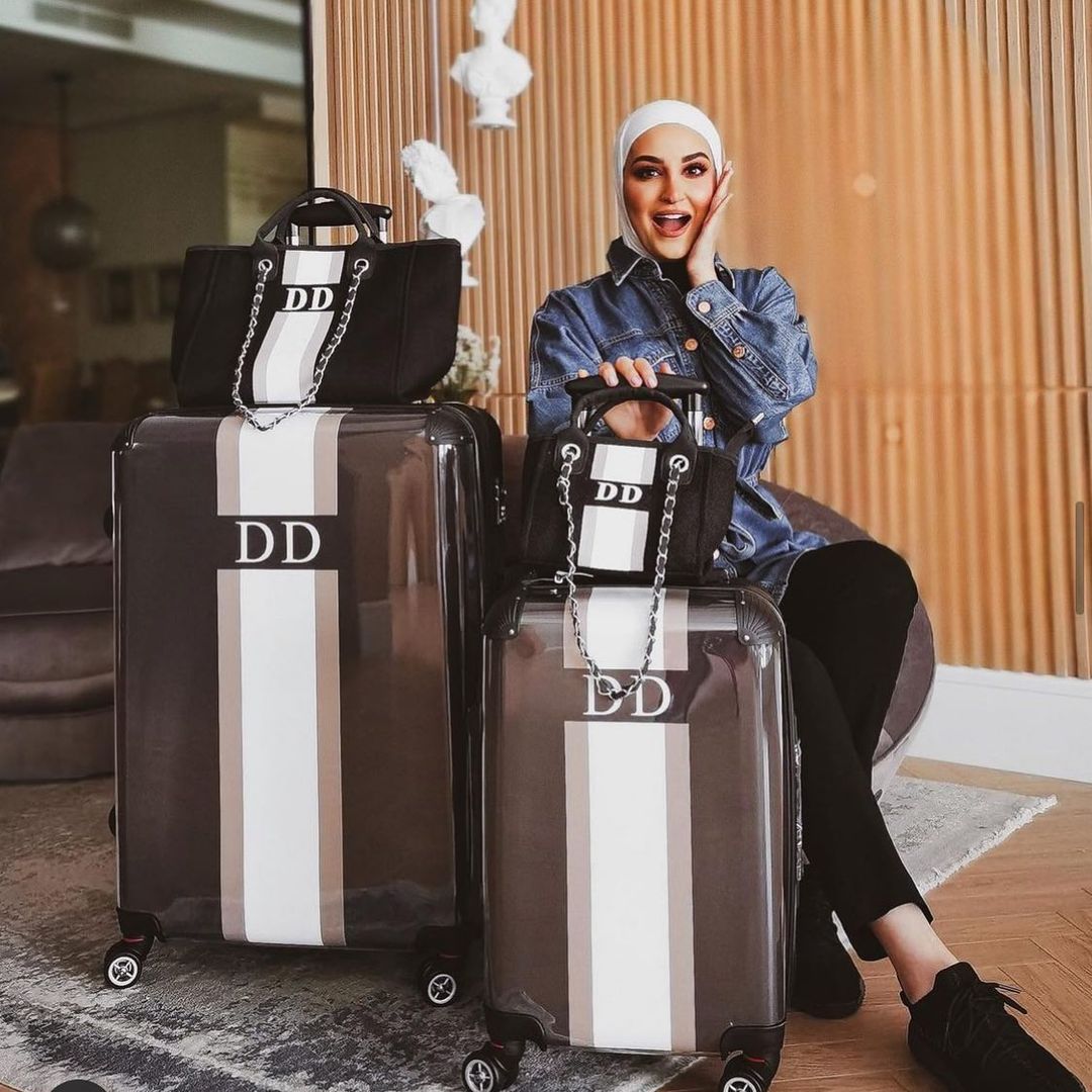 Trio Luggage Set - Black & Taupe_