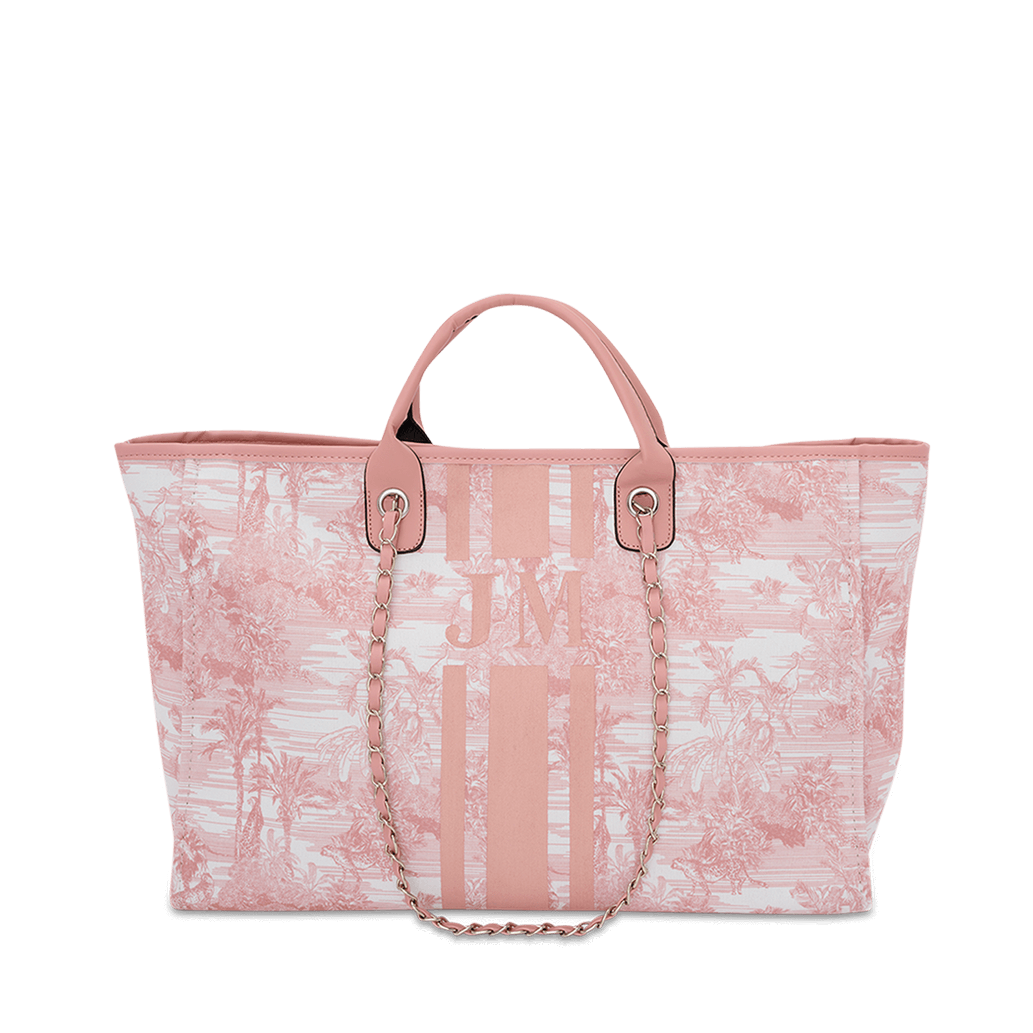 pink transparent tote bag