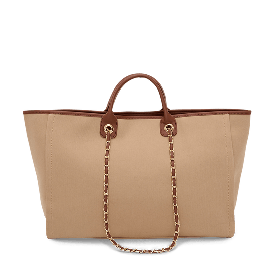 Lily & Bean Classic Biscuit Canvas Tote Jumbo Tan Handles Design your Own