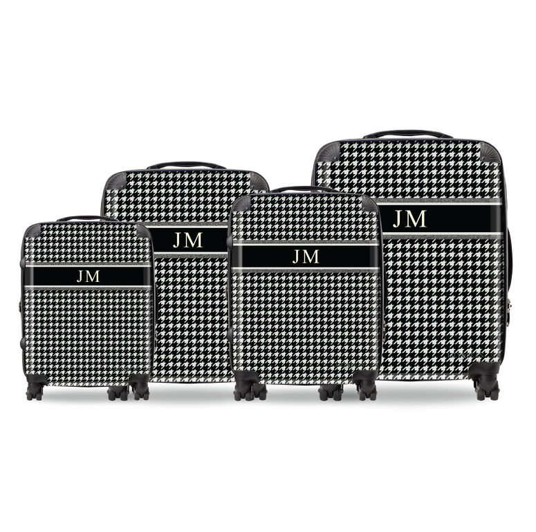 Lily & Bean personalised Luggage Houndstooth