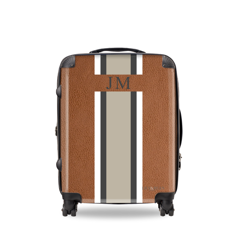 Tan Egerton Hardshell Luggage with Classic