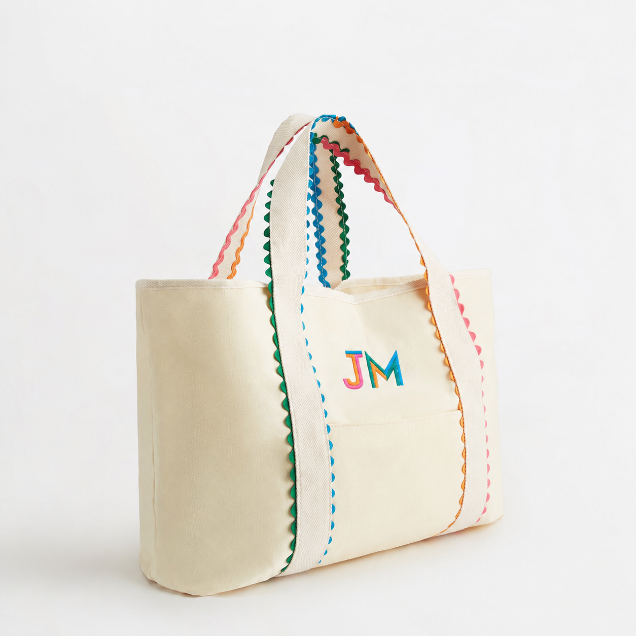 Cream Scalloped Shopper