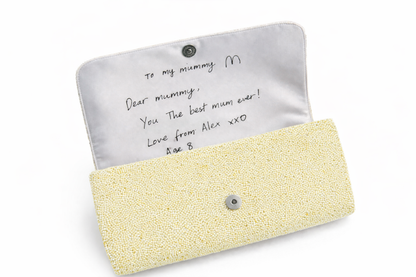 The Custom Beaded Clutch with Note & Initials
