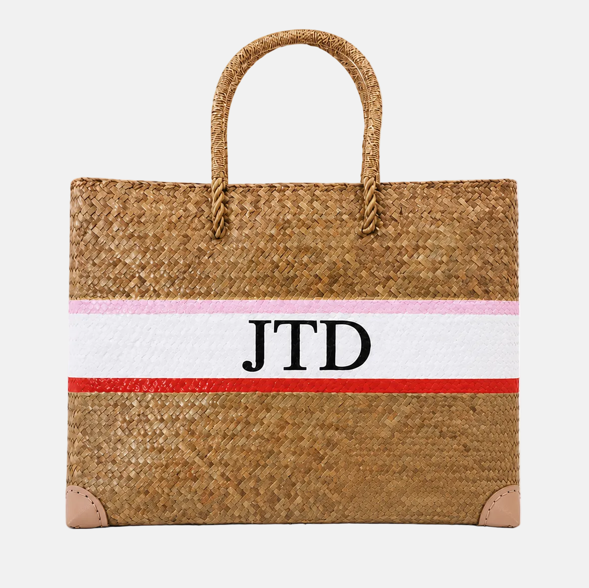 Straw Bag Set - Red & Pink