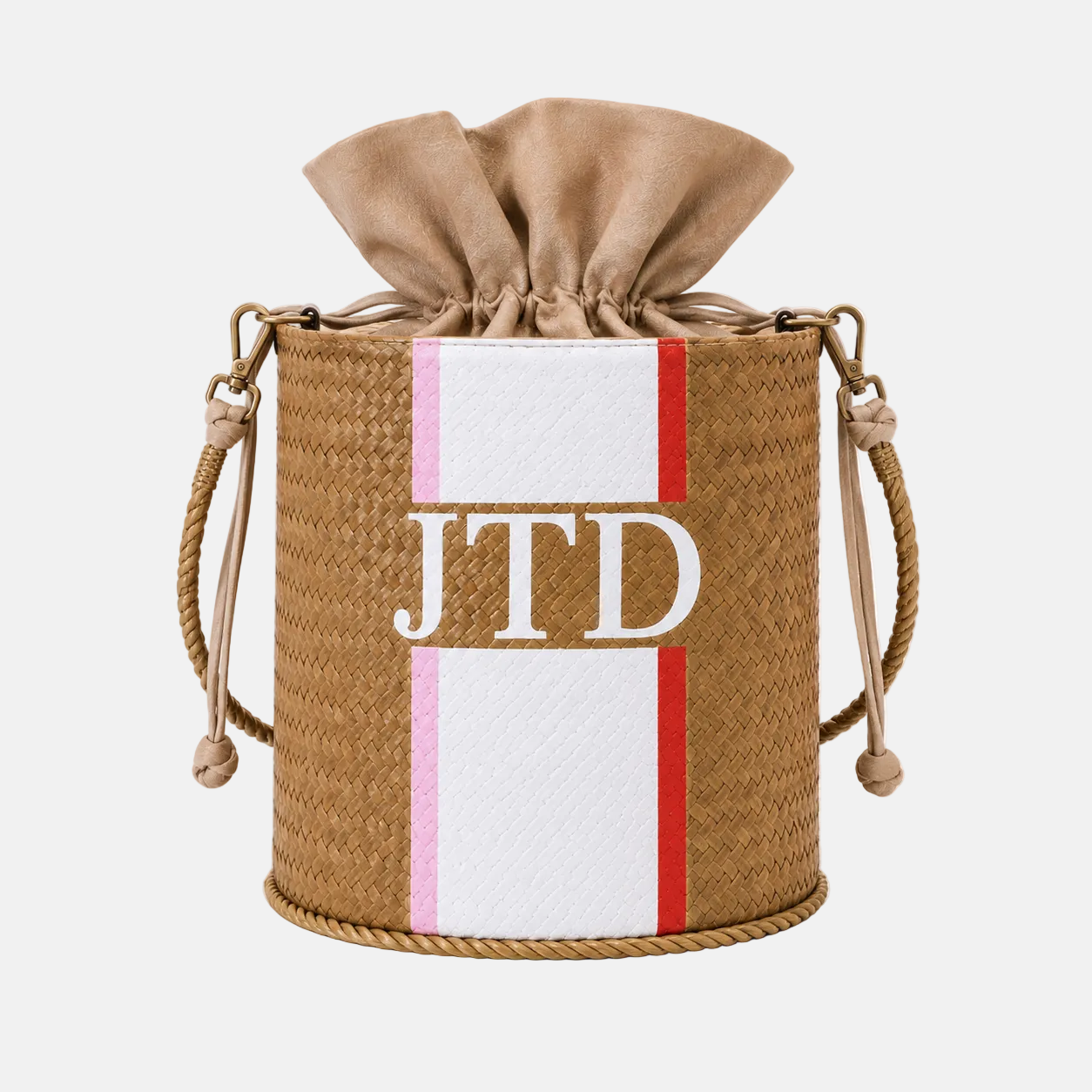 Straw Bag Set - Red & Pink
