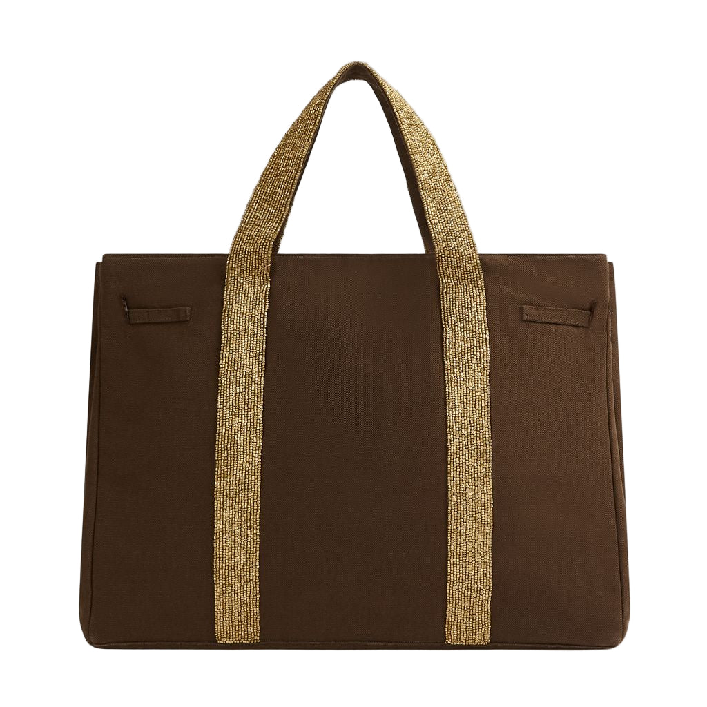The Beaded Boat Bag - Chocolate