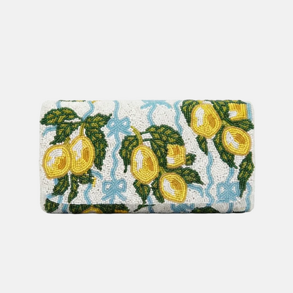 The Italian Lemons Beaded Clutch