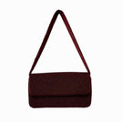 The Beaded Shoulder Bag - Wine