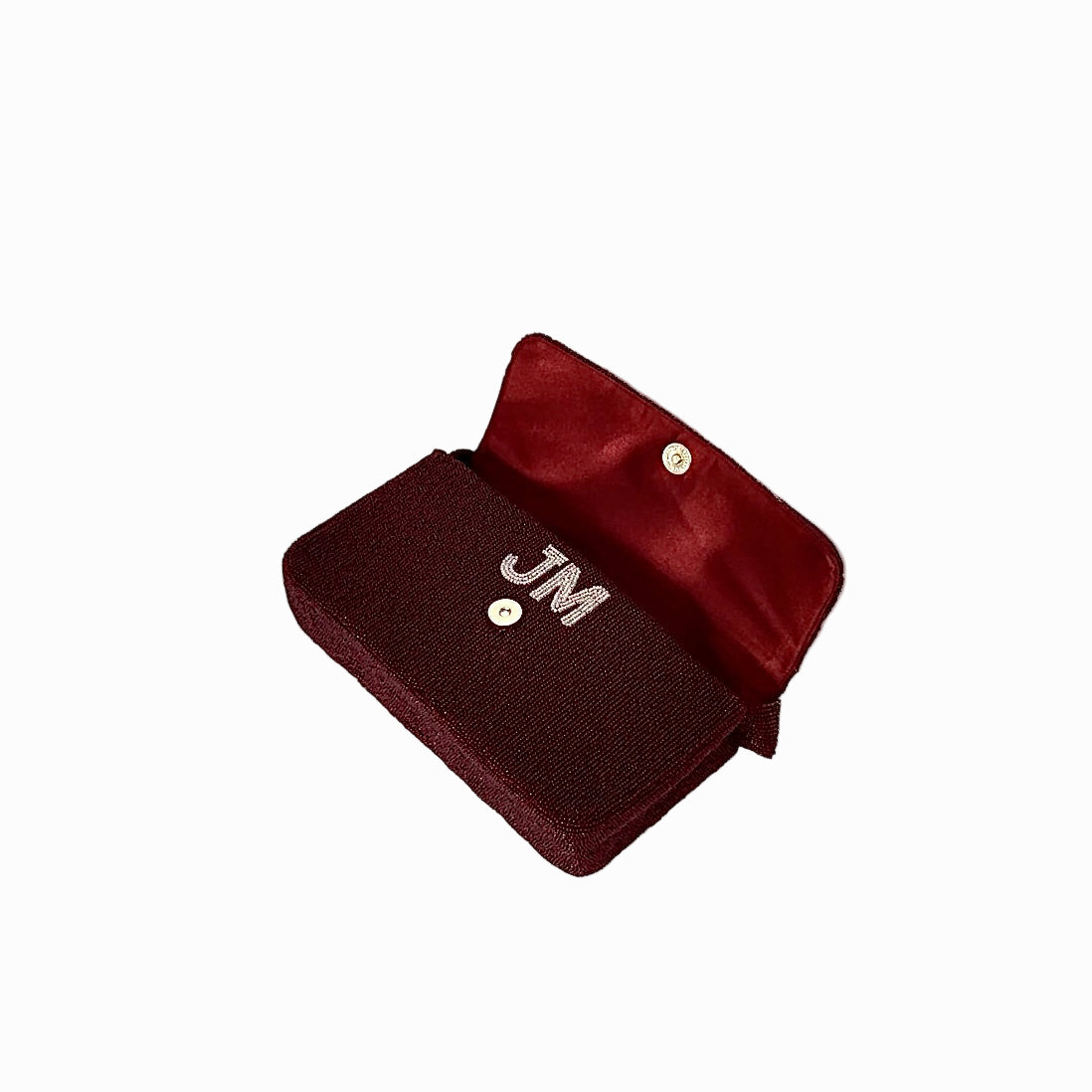 The Beaded Shoulder Bag - Wine