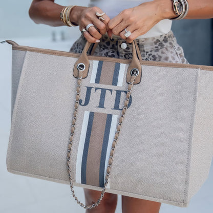 The Lily Canvas Tote - Soft Fawn - Jumbo
