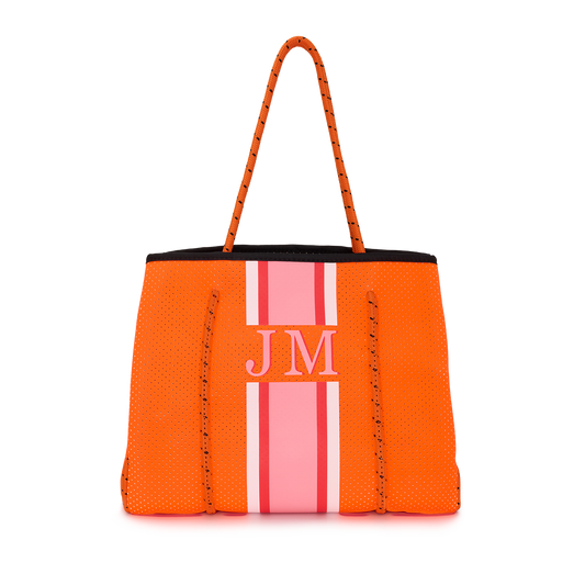 Orange Neoprene Beach Bag