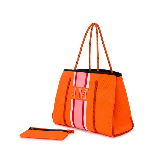 Orange Neoprene Beach Bag