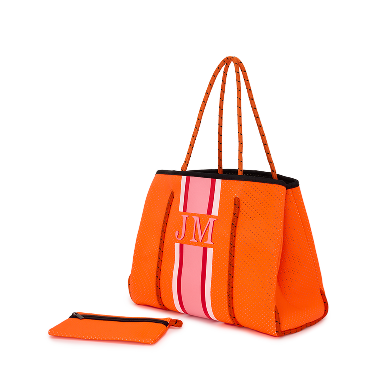 Orange Neoprene Beach Bag