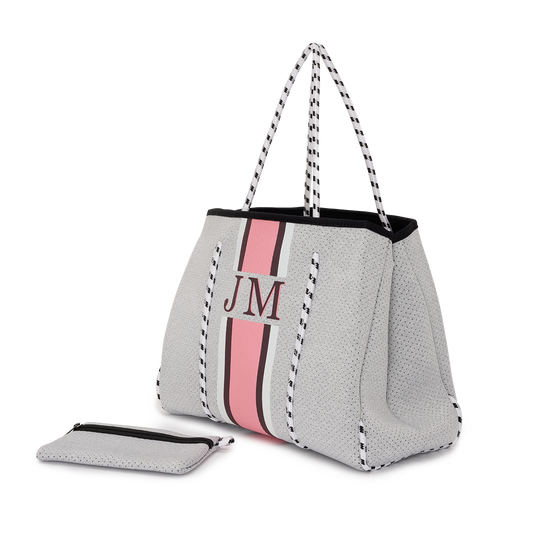 French Grey Neoprene Beach Bag