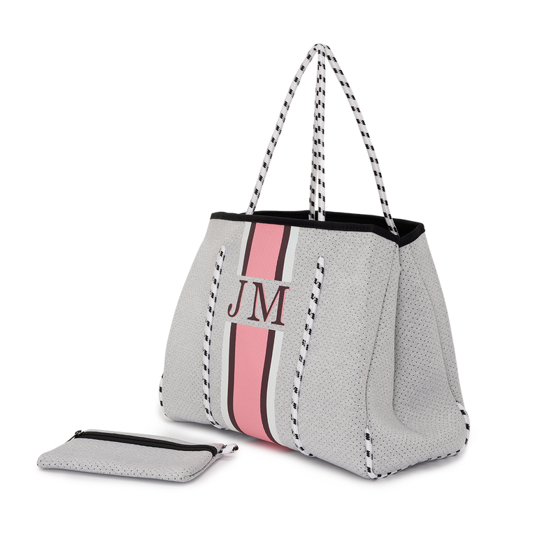 French Grey Neoprene Beach Bag