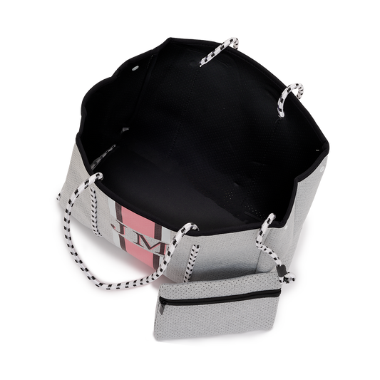 French Grey Neoprene Beach Bag