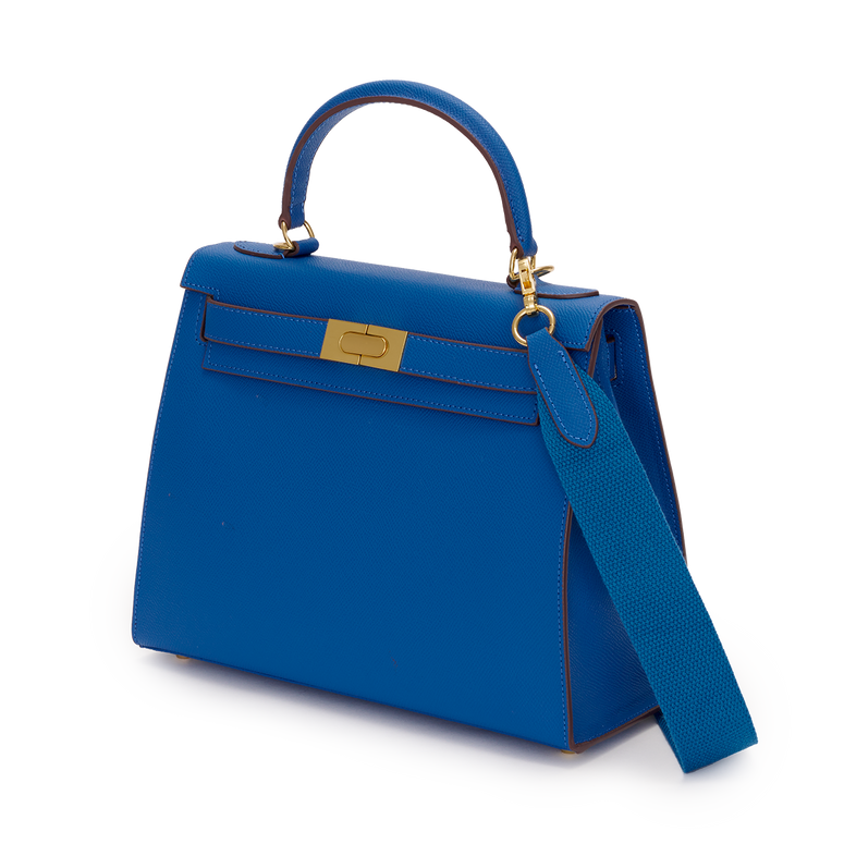 Supersize Evie Leather Bag Lightning Blue