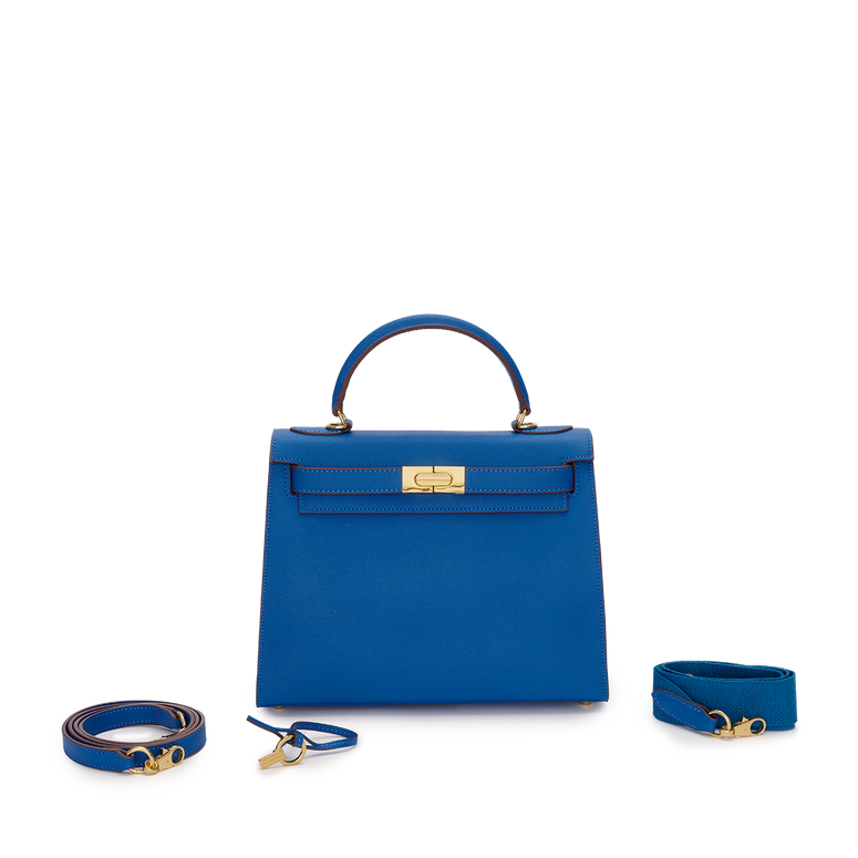 Supersize Evie Leather Bag Lightning Blue