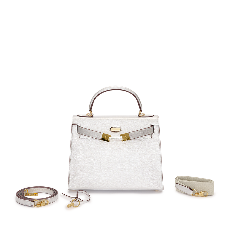 Supersize Evie Leather Bag Limited Silver