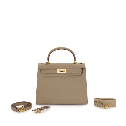 Supersize Evie Leather Bag Khaki