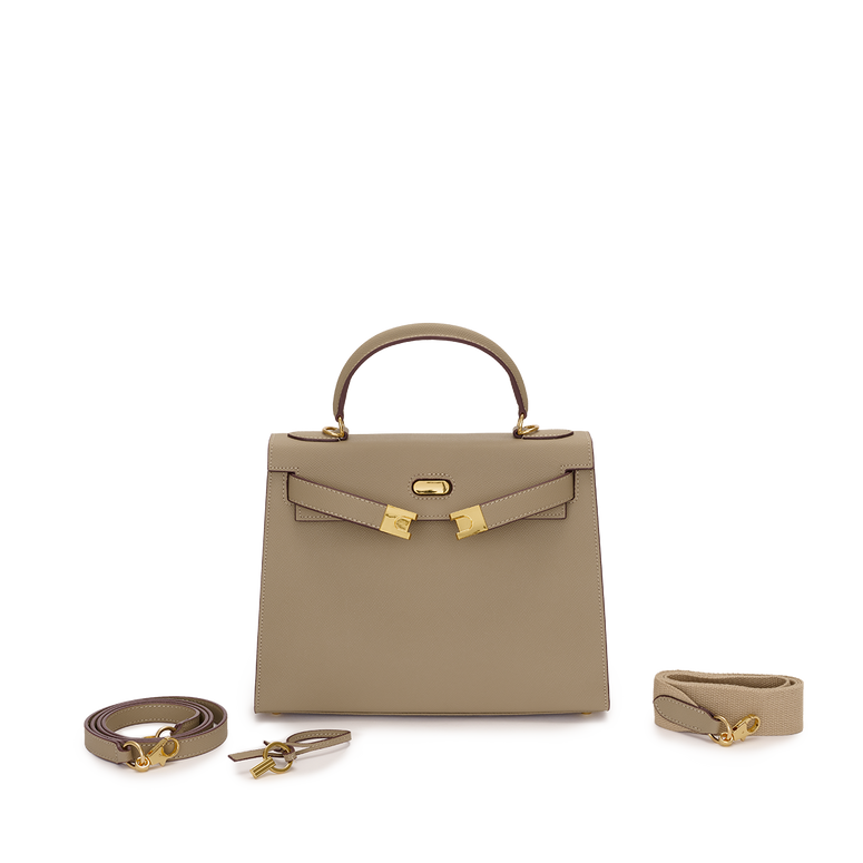 Pre Order Supersize Evie Leather Bag Khaki