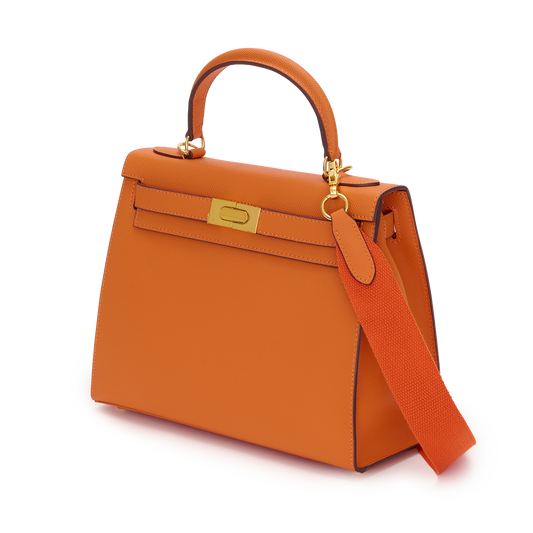 Supersize Evie Leather Bag Orange