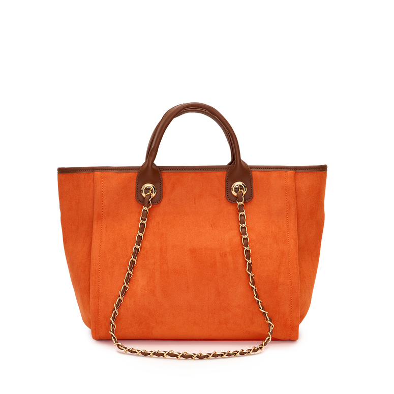 Orange Velvet Bag Medium