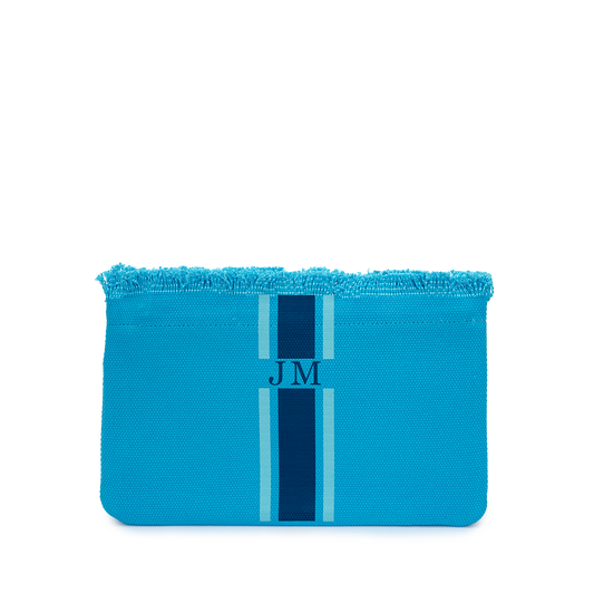 Fringe Aqua Blue Clutch