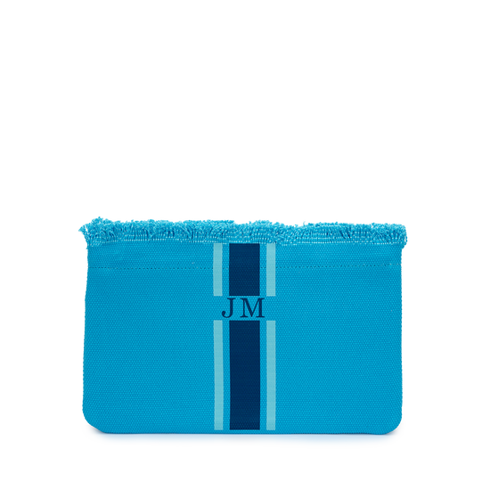 Fringe Clutch Aqua Blue