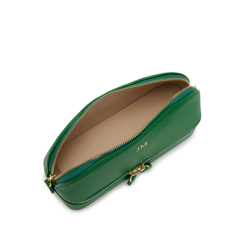 Lily & Bean Leather Travel Shell Style Bag Emerald Green