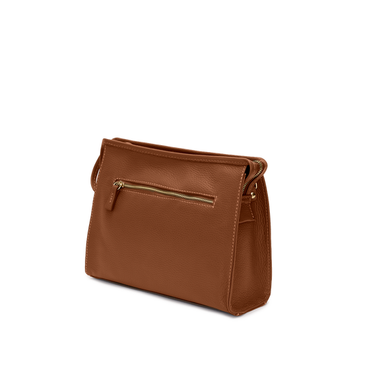 Egerton Cosmetic Bag in Tan with Classic Stripes
